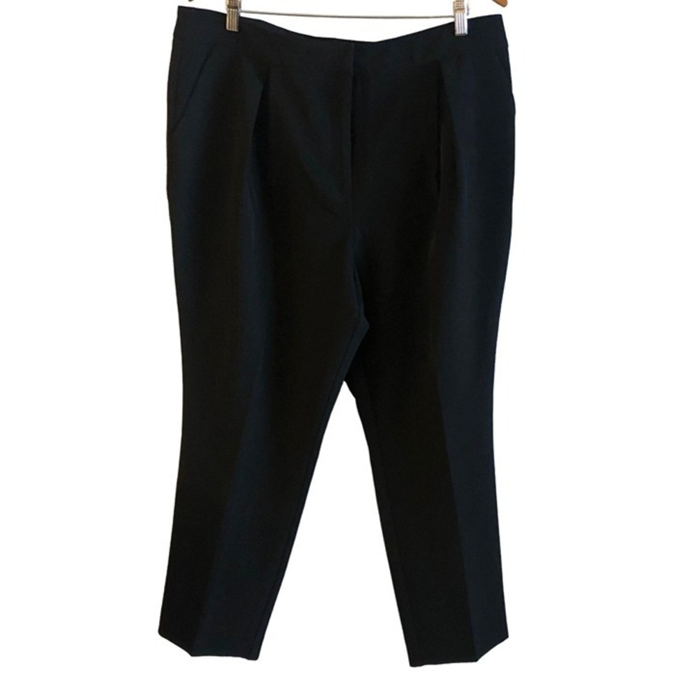 New York & Co Pleated High Waist Black Dress Pants Sz 16 NWT